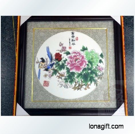 富貴和平手工掛畫(huà)紀(jì)念品